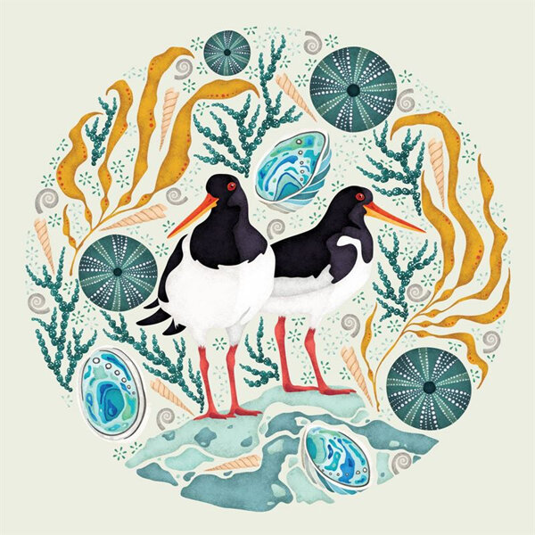 Catherine Marion - Oystercatchers Card