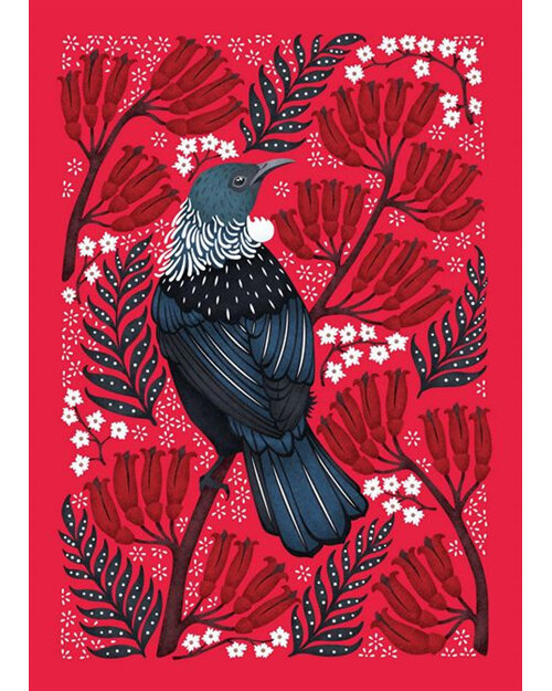 Catherine Marion - Tui Card nz artist bird