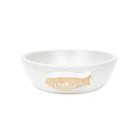 Cattitude Ceramic Bowl Tuna White