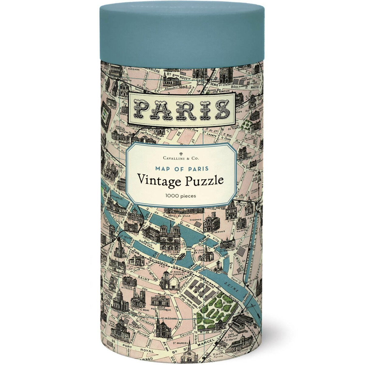 Cavallini & Co. 1000 Piece Puzzle Map of Paris