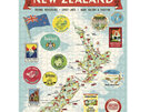 Cavallini & Co. 500 Piece Vintage Puzzle New Zealand Map