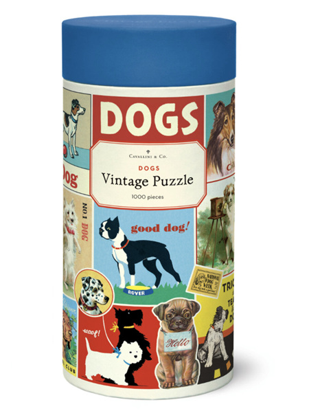Cavallini & Co. 1000 Piece Vintage Puzzle Dogs