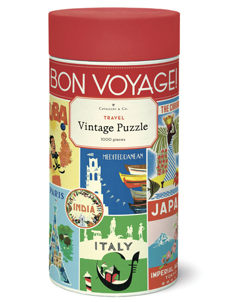 Cavallini & Co. Travel 1000 Piece Vintage Puzzle