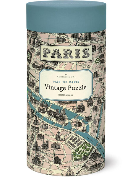 Cavallini & Co. 1000 Piece Puzzle Map of Paris