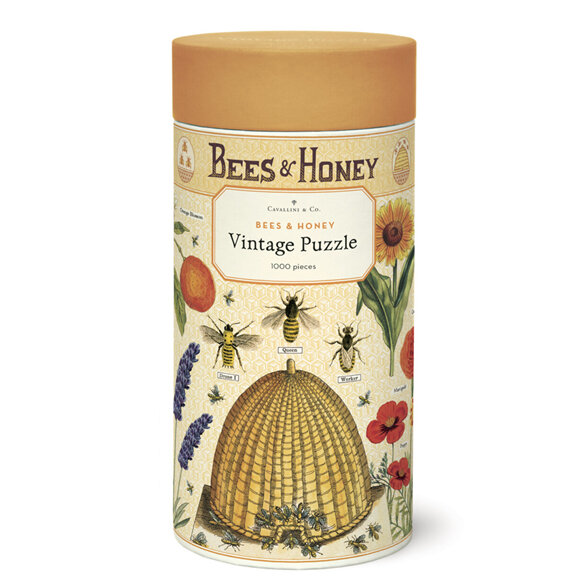 Cavallini & Co. Bees & Honey 1000 Piece Vintage Puzzle