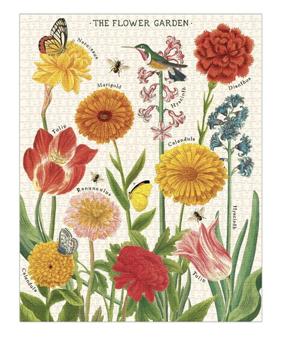 Cavallini & Co. 1000 Piece Vintage Puzzle Flower Garden New 2022!