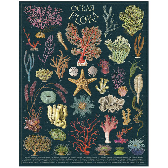 Cavallini & Co. 1000 Piece Puzzle Ocean Flora NEW 2023