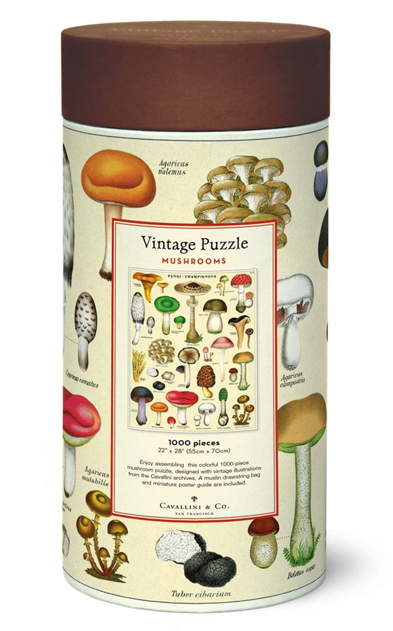 Cavallini & Co. 1000 Piece Vintage Puzzle Mushrooms