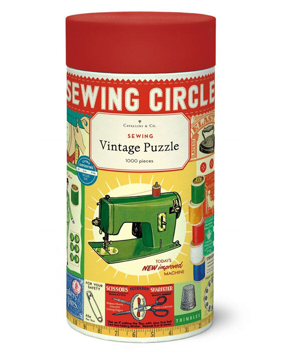 Cavallini & Co. 1000 Piece Vintage Puzzle Sewing Circle