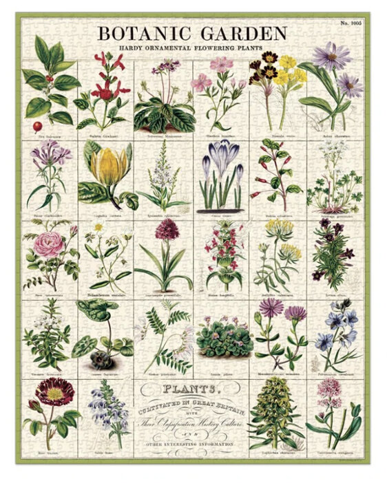 Cavallini & Co. Botanic Garden 1000 Piece Vintage Jigsaw Puzzle