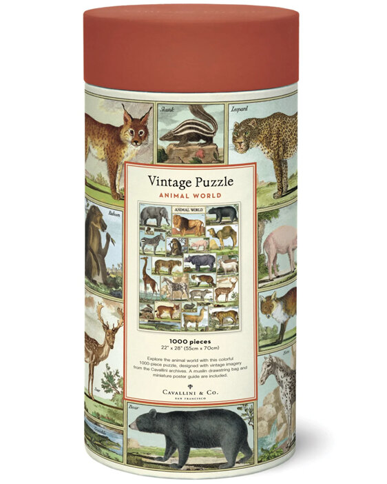 Cavallini & Co. 1000 Piece Vintage Puzzle Animal World