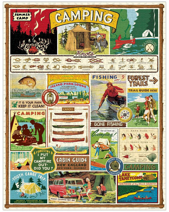 Cavallini & Co. 1000 Piece Vintage Puzzle Camping