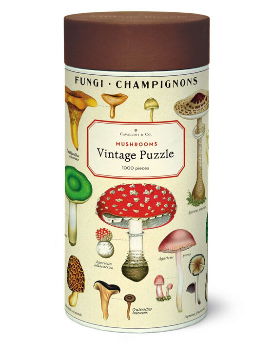 Cavallini & Co. 1000 Piece Vintage Puzzle Mushrooms