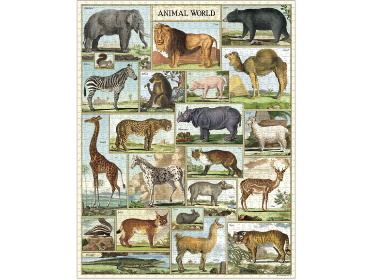 Cavallini & Co. 1000 Piece Vintage Puzzle Animal World