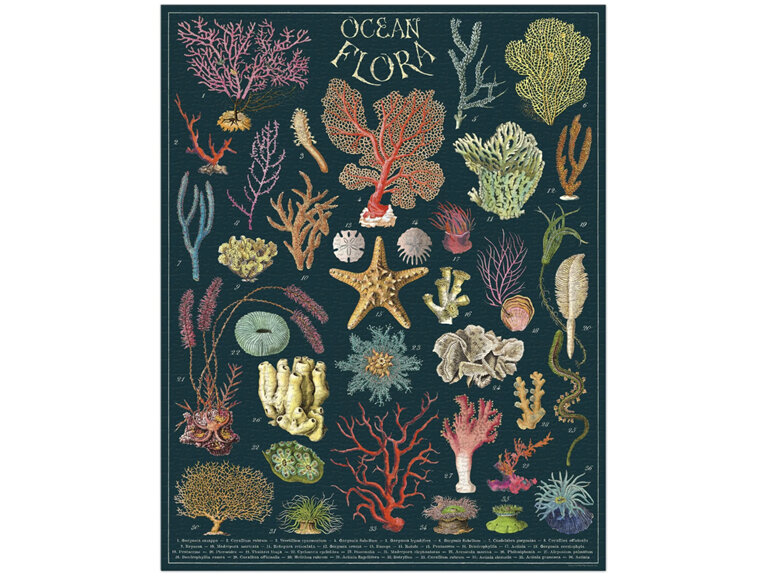 Cavallini & Co. 1000 Piece Puzzle Ocean Flora NEW 2023