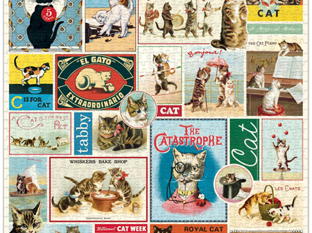 Cavallini & Co - Cats 1000 Pce - Vintage Puzzle