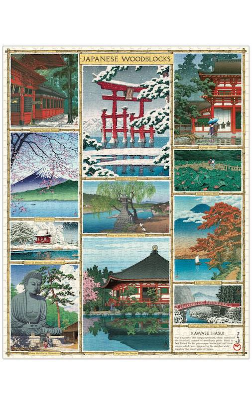 Cavallini & Co Japanese Wood Blocks 1000 Piece Poster Puzzle www.puzzlesnz.co.nz