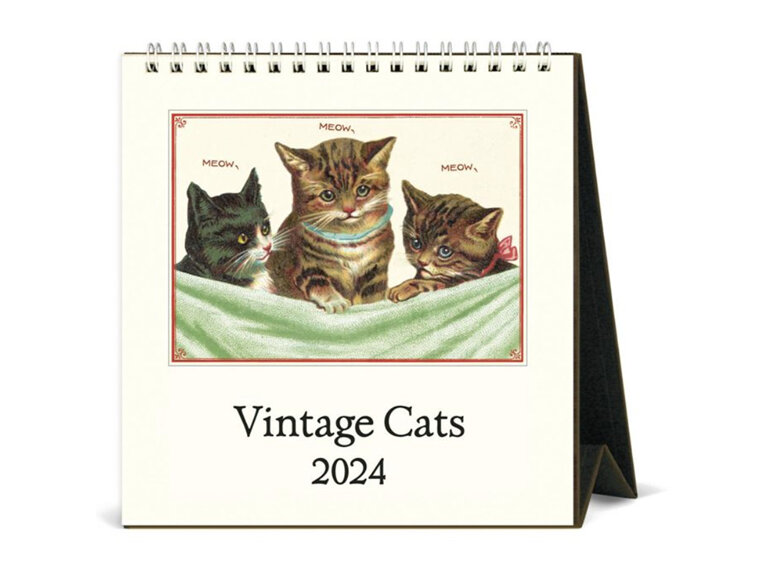 Cavallini & Co Vintage Cats 2024 Desk Calendar