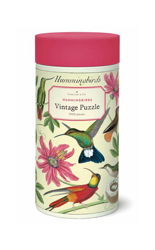 Cavallini Hummingbirds 1000 Piece Vintage Poster  Puzzle at www.puzzlesnz.co.nz