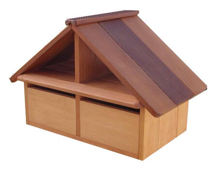 Cedar Wood A4 Twin Unit Letterbox