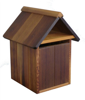 Cedar Wood Pillar Style Letterbox