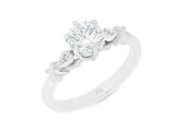 celtic inspired diamond solitaire engagement ring 18ct white gold platinum