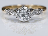 celtic inspired diamond solitaire engagement ring 18ct yellow gold platinum