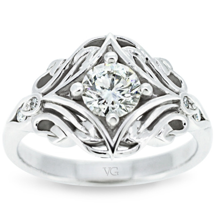 Celtic Pattern Diamond Ring
