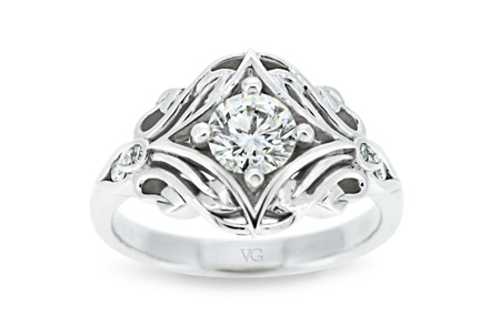 Celtic Pattern Diamond Ring