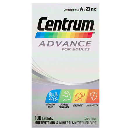 Centrum Advance For Adults, 100 Tablets
