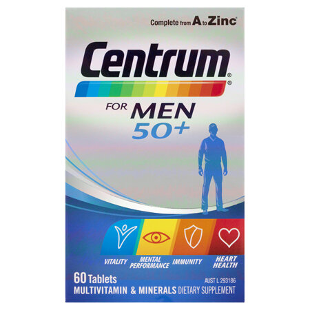 Centrum For Men 50+, 60 Tablets