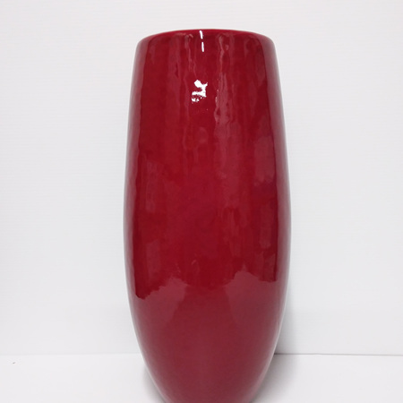 Ceramic Belly vase red C1634