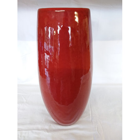 Ceramic Belly vase red C1634