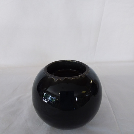 Ceramic Black votive C3260