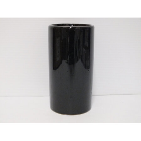 Ceramic Cylinder Black 20cm C3252