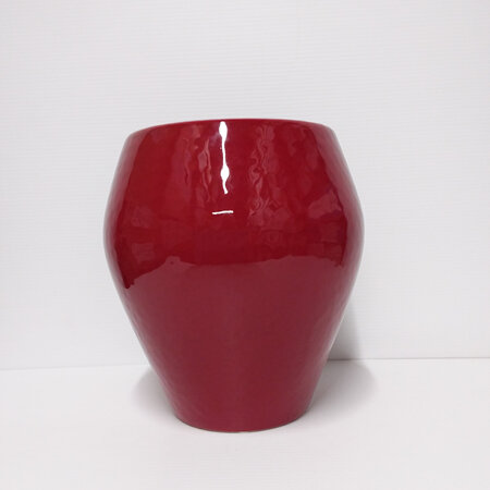 Ceramic red shaped container C3384
