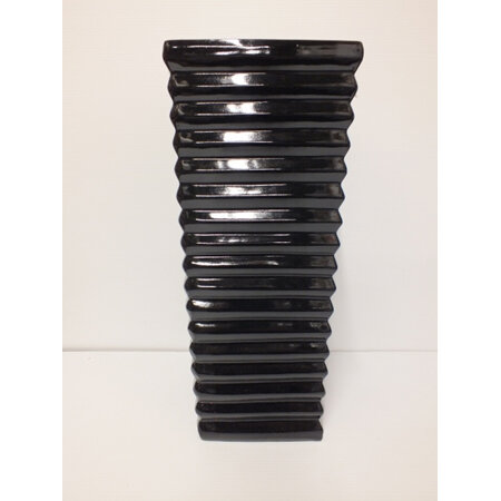 Ceramic Ribbed taper container 44cm C3794