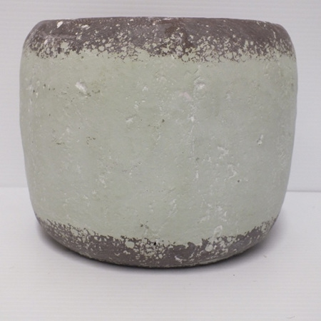 Ceramic Round container large green C8273