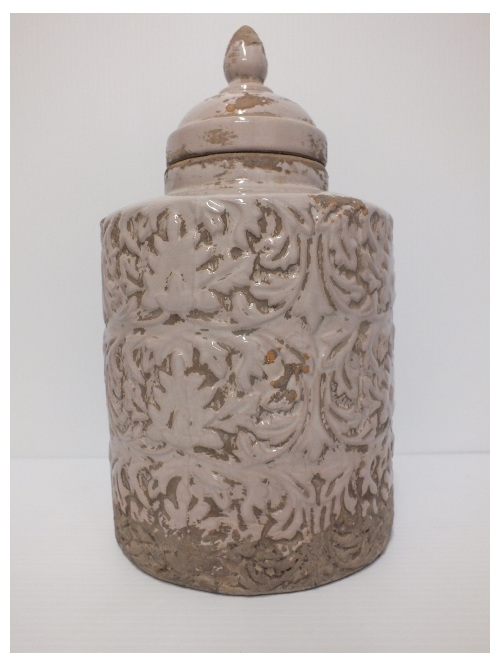 #ceramic#container#urn#lidded#beige