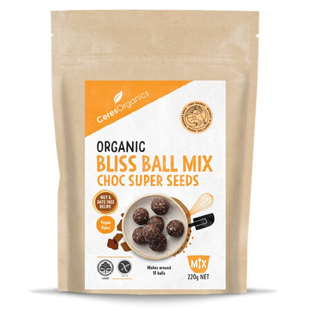 Ceres Organics Organic Bliss Ball Mix Choc Super Seeds 220g
