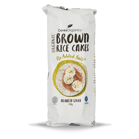 Ceres Organics Organic Brown Rice Cakes No Added Salt 110g