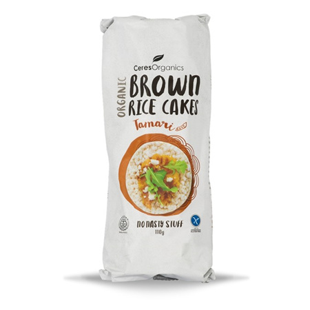 Ceres Organics Organic Brown Rice Cakes Tamari 110g