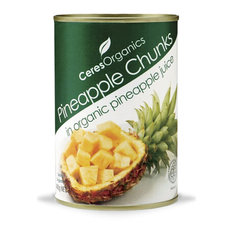 Ceres Organics Organic Pineapple Chunks in Pinapple Juice 400g