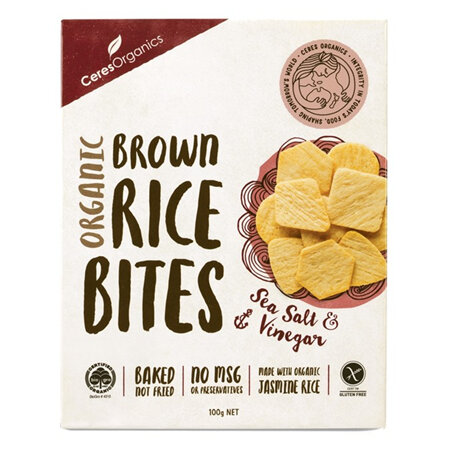 Ceres Organics Organic Rice Bites Sea Salt & Vinegar 100g