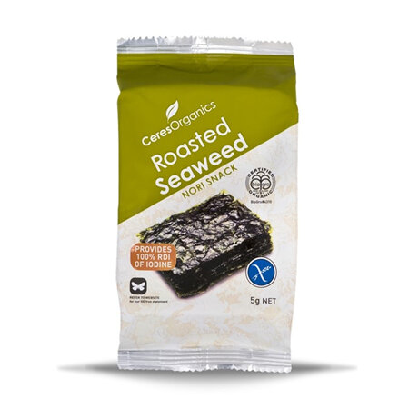 Ceres Organics Organic Roasted Seaweed Nori Snack 5g