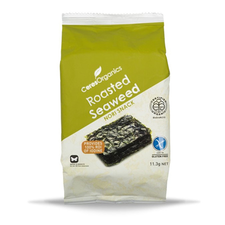 Ceres Organics Organic Roasted Seaweed Nori Snack 11.3g