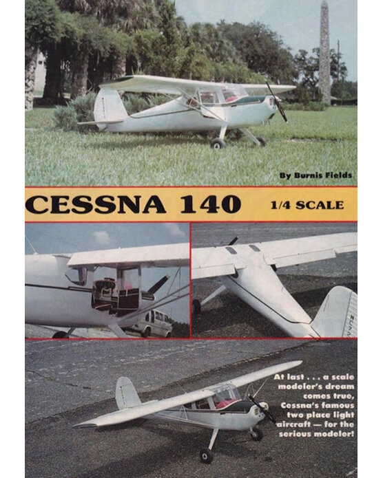 Cessna 140 Plan 96" Span 90 Size by Burnis Fields