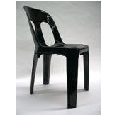 Chair Barrel Black Resin