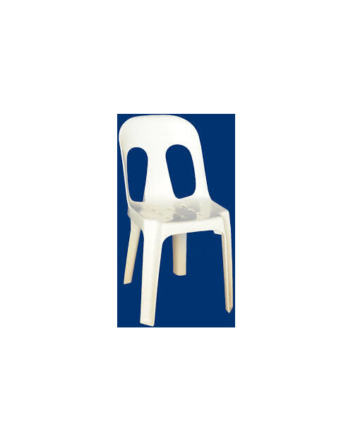 Chair Barrel White Resin