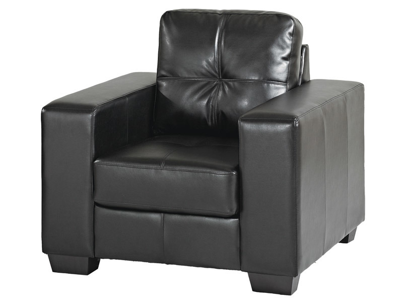Chair Lounge Leather BK - HIREMASTER : 0800 EVENTS